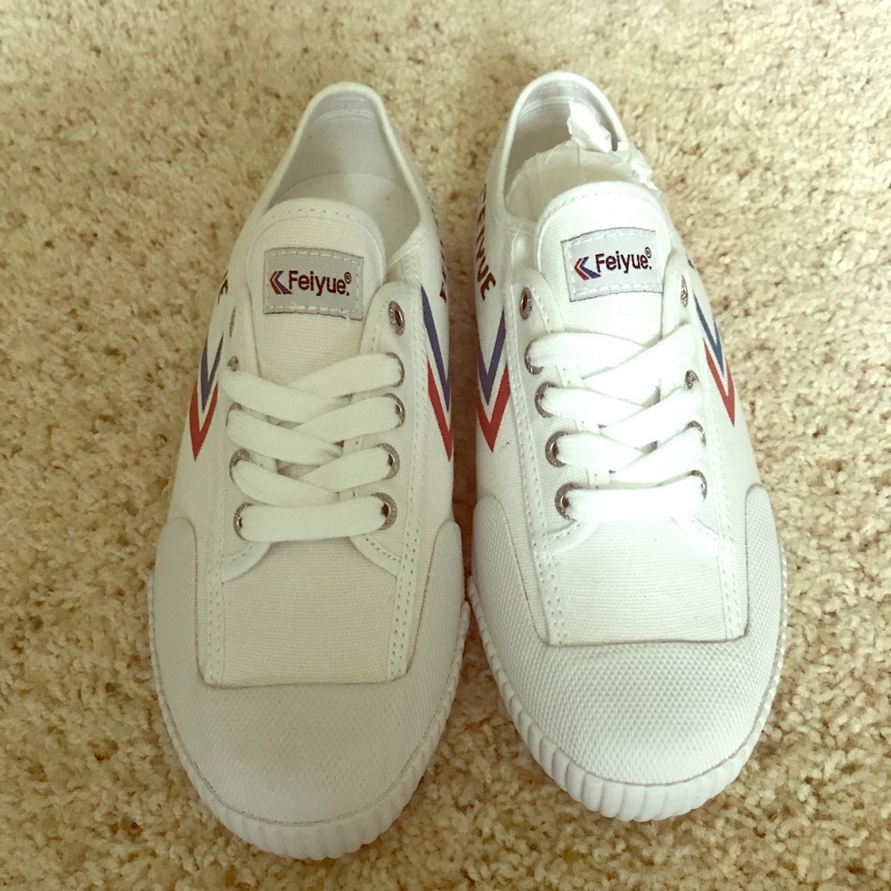 White sneakers